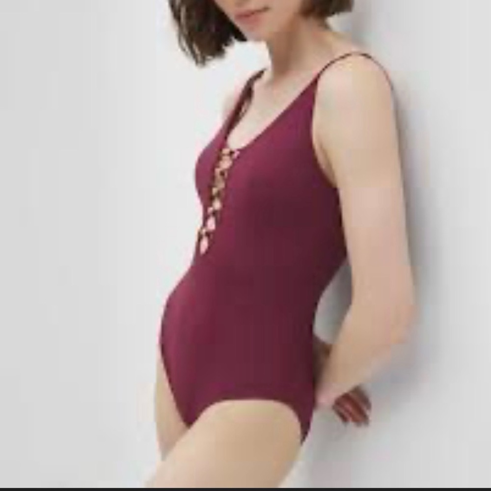 TiniBikini Burgundy One Piece Swimsuit